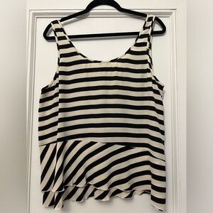 J. Crew Silk Stripe Tank Cami Blouse size 12